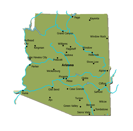 Phoenix & Scottsdale Area Service Map
